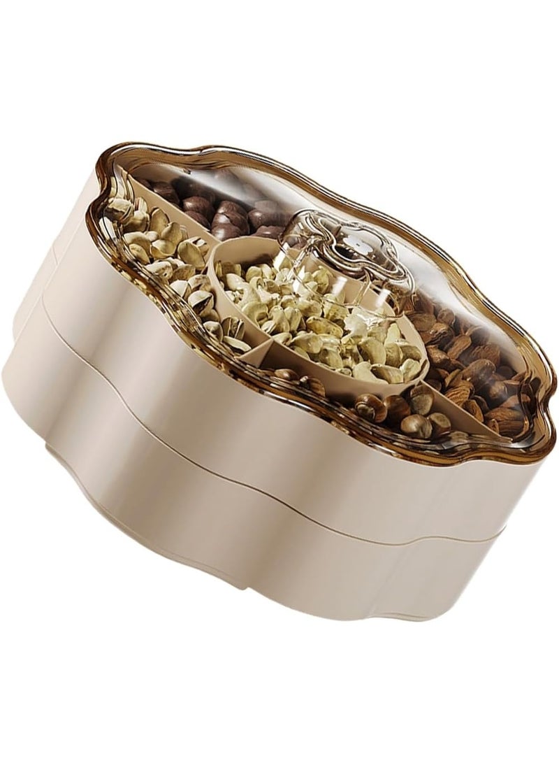 Bukela منظم الوجبات الخفيفة صندوق حلوى أنيق حاوية تخزين الفواكه المجففة مع 5 أقسام لوازم تنظيم المنزل - Image 1